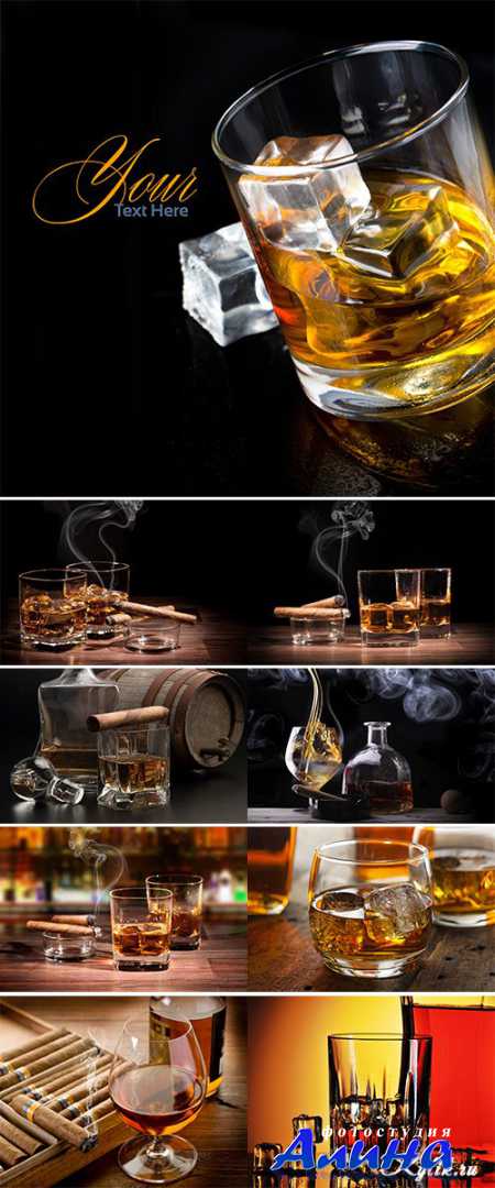 Stock Photo: Whiskey in glasses